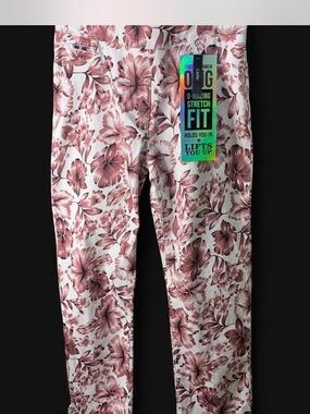 Women’s S Coco + Carmen Mauve Floral Stretch Leggings